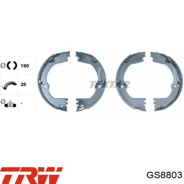 Купити GS8803 TRW Гальмівні колодки гальма стоянки