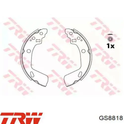 Колодки гальмові задні, барабанні TRW GS8818 ціна, від 26.12 USD