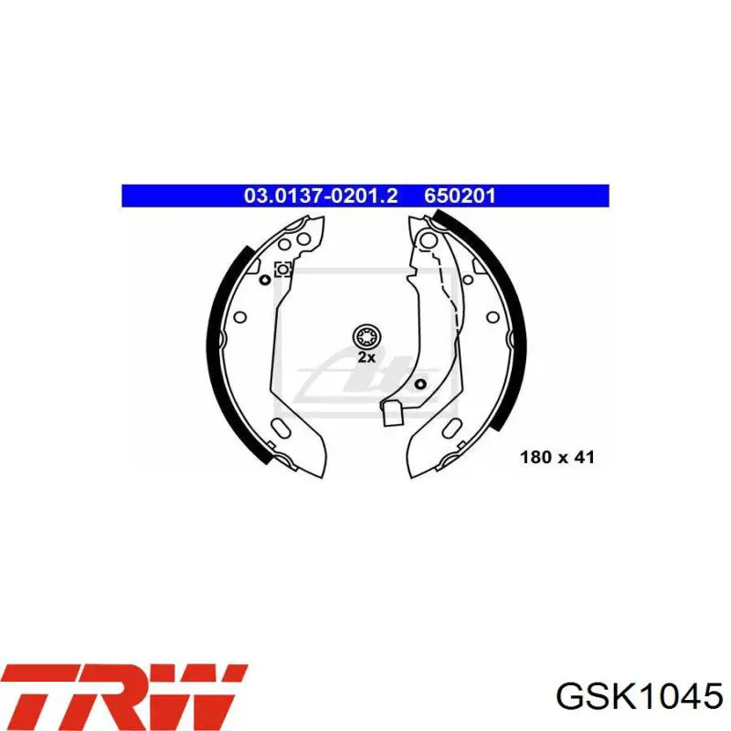 Колодки гальмові задні, барабанні GSK1045 TRW