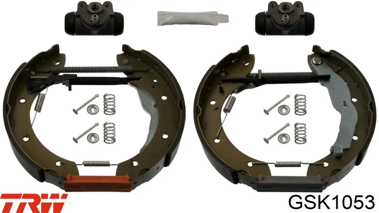 Колодки гальмівні задні барабанні, в зборі з циліндруми, комплект GSK1053 TRW