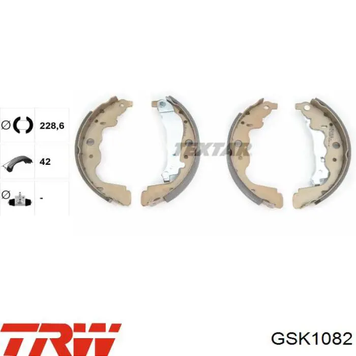 GSK1082 TRW Колодки гальмівні задні, барабанні