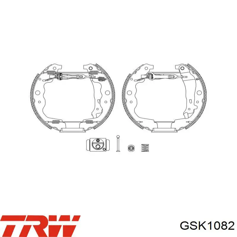 Колодки гальмові задні, барабанні TRW GSK1082 ціна, від 71.36 USD