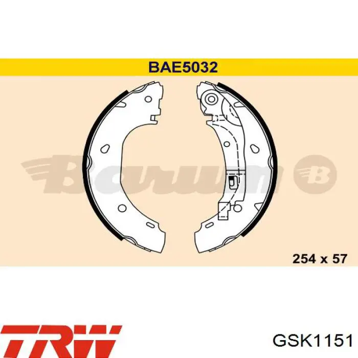 Купити GSK1151 TRW Колодки гальмові задні, барабанні
