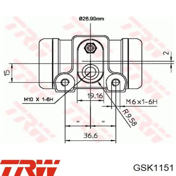 GSK1151 TRW Колодки гальмівні задні, барабанні