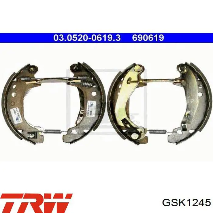 Колодки гальмові задні, барабанні TRW GSK1245 ціна, від 27.65 USD