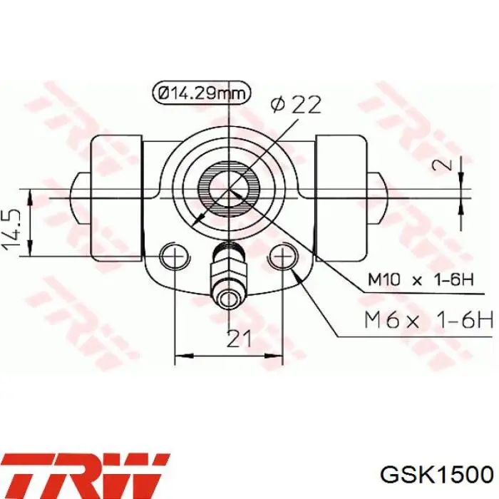 Купити GSK1500 TRW Колодки гальмівні задні барабанні, в зборі з циліндруми, комплект
