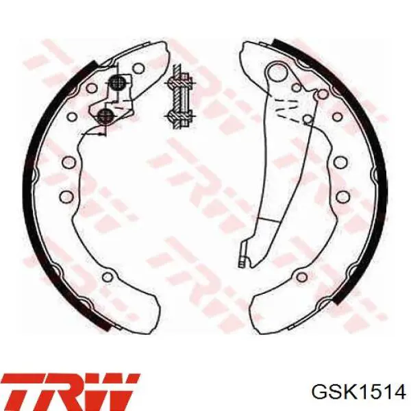 GSK1514 TRW колодки гальмівні задні барабанні, в зборі з циліндруми, комплект