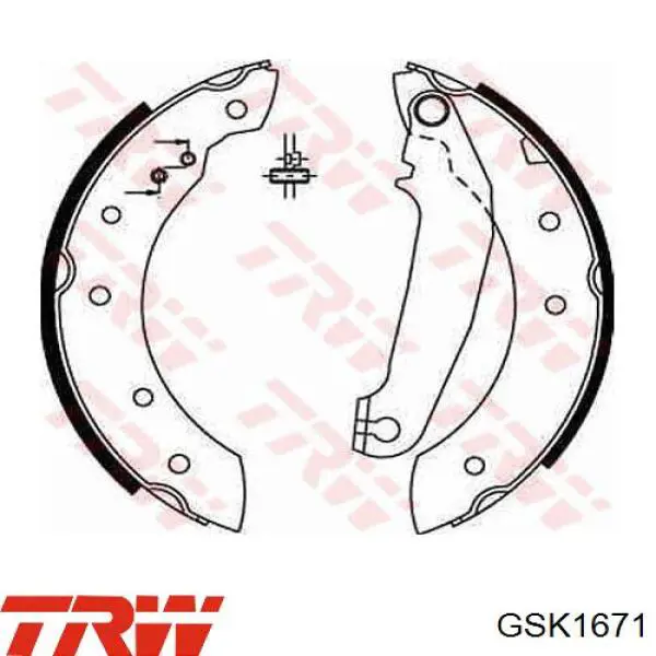 Колодки гальмові задні, барабанні TRW GSK1671 ціна, від 72.07 USD