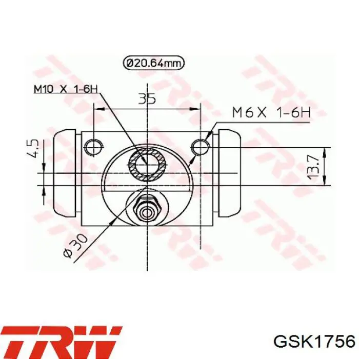 Колодки гальмові задні, барабанні GSK1756 TRW