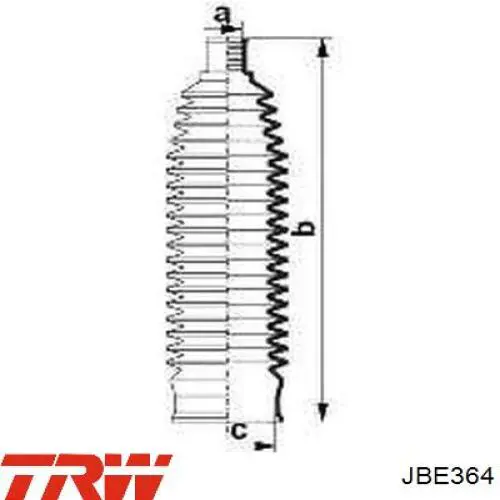 Пильник рульової тяги TRW JBE364 ціна, від 6.33 USD