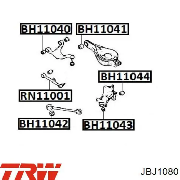 Сайлентблок цапфи задньої TRW JBJ1080 ціна, від 14.41 USD