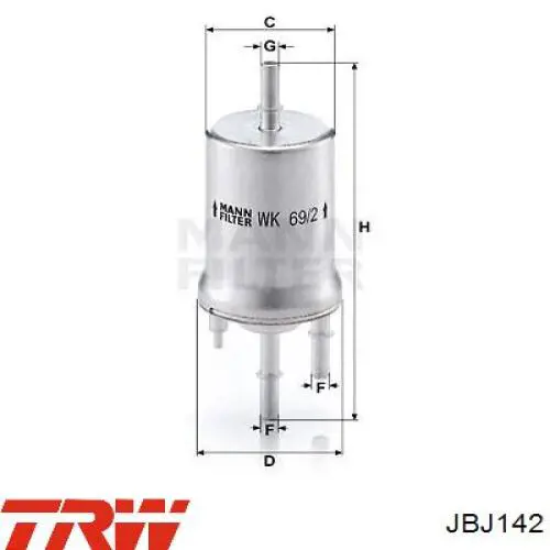 Купити JBJ142 TRW Кульова опора, нижня