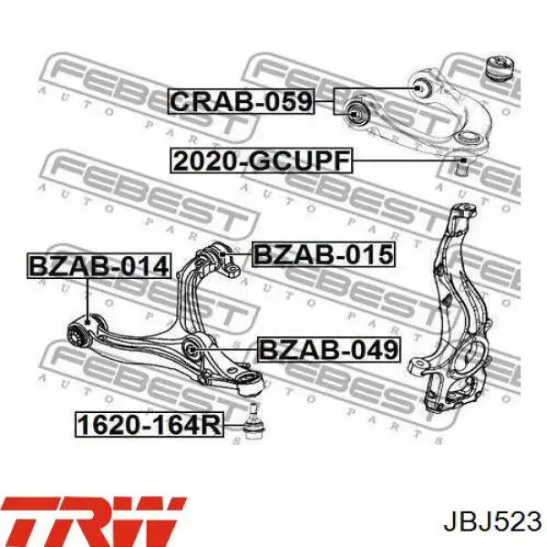 JBJ523 TRW Кульові на авто