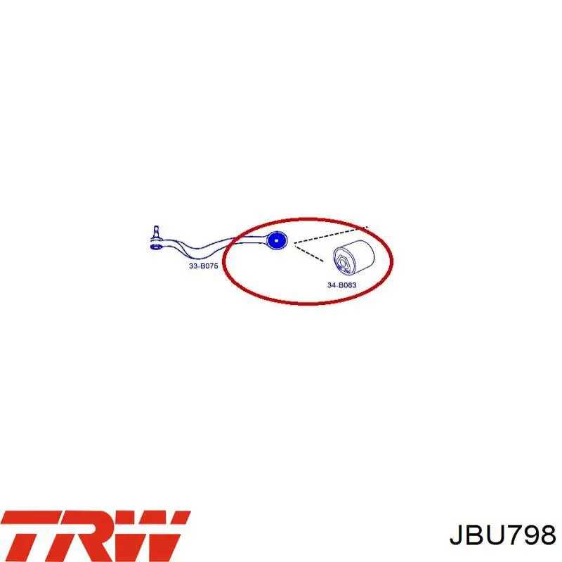 Сайлентблок переднього важеля LM36532 Lemforder