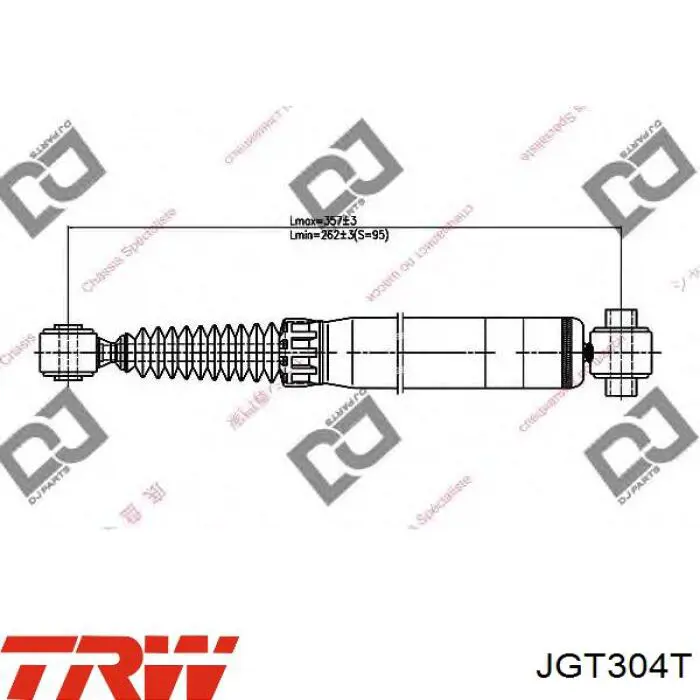 Задній амортизатор TRW JGT304T