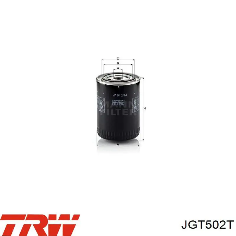 Купити JGT502T TRW Стійка амортизатора задня