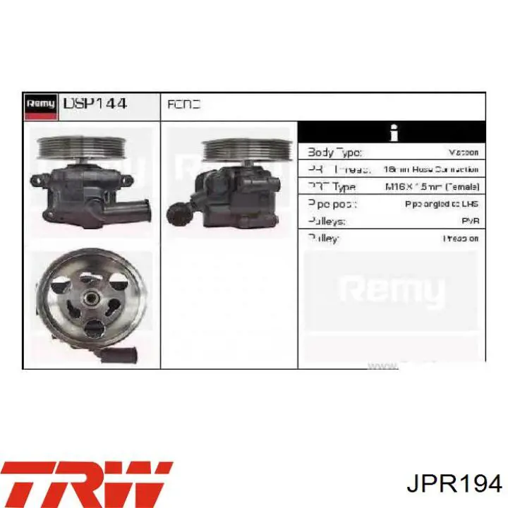 JPR194 TRW Насос гідропідсилювача