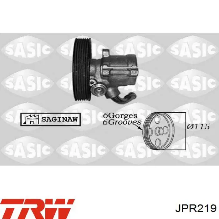 Насос гідропідсилювача керма (ГПК) JPR219 TRW