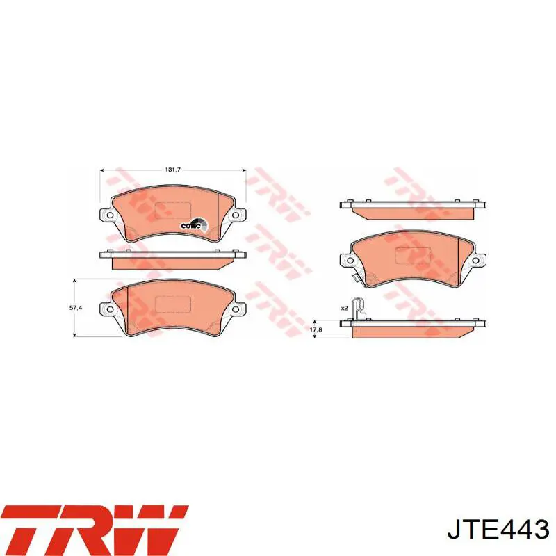 Купити JTE443 TRW Рульовий наконечник