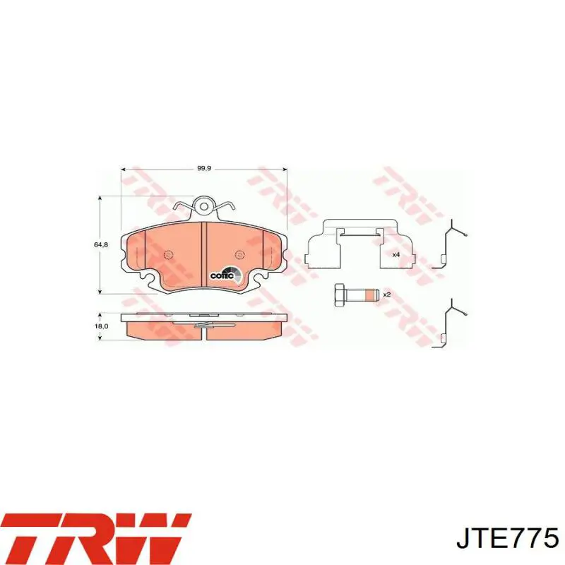 Купити JTE775 TRW Рульовий наконечник