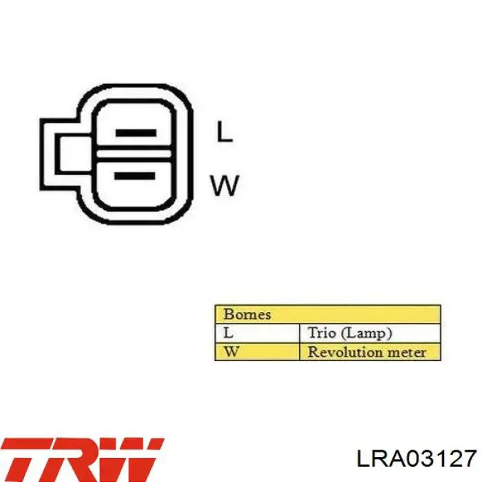 LRA03127 TRW генератор