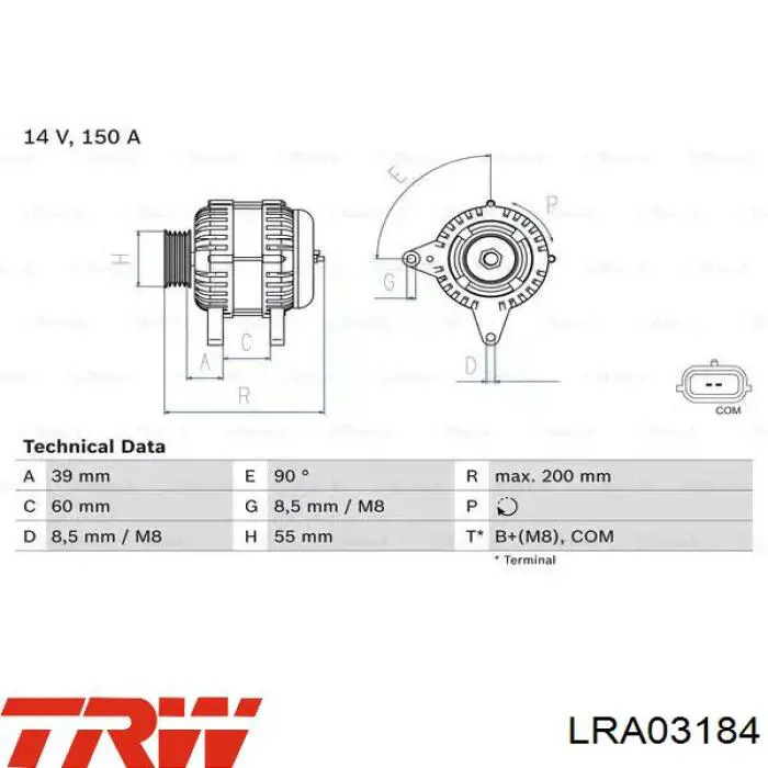 Генератор Renault (RVI) 2606272A ціна, від 126.69 USD