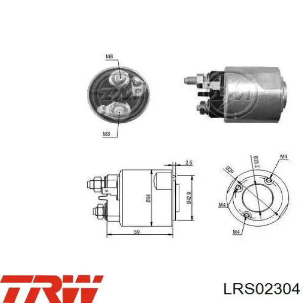 Стартер LRS02304 TRW