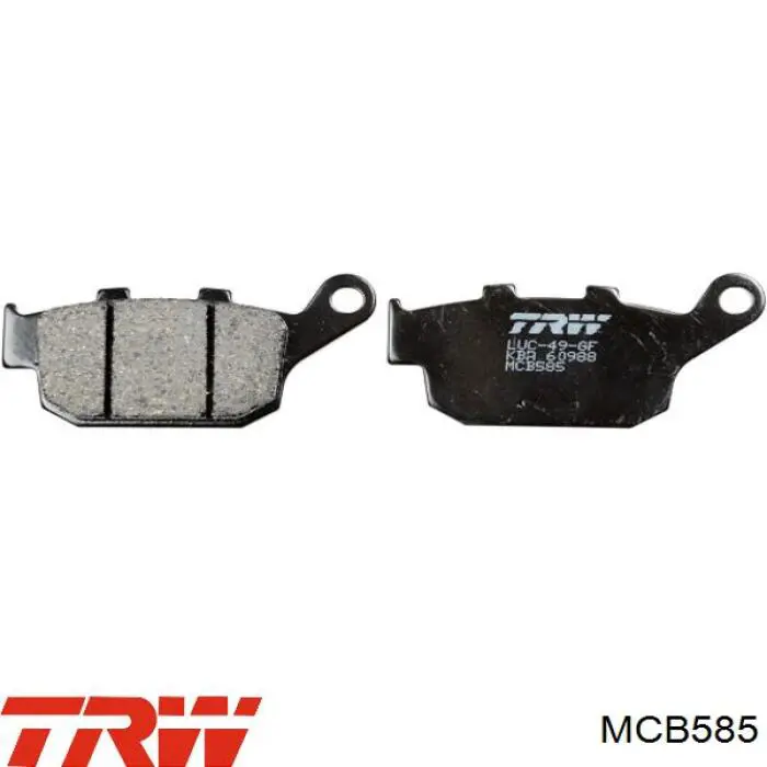 Купити MCB585SH TRW Задні колодки