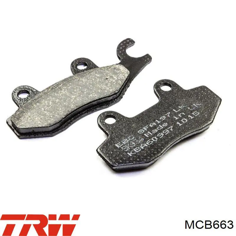 MCB663 TRW Передні гальмівні колодки
