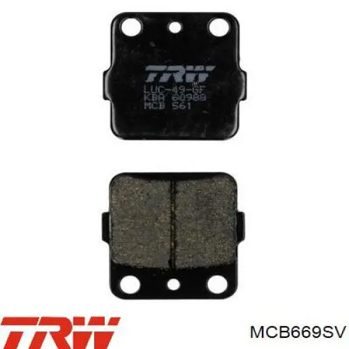 Купити MCB669SV TRW Колодки гальмівні передні, дискові
