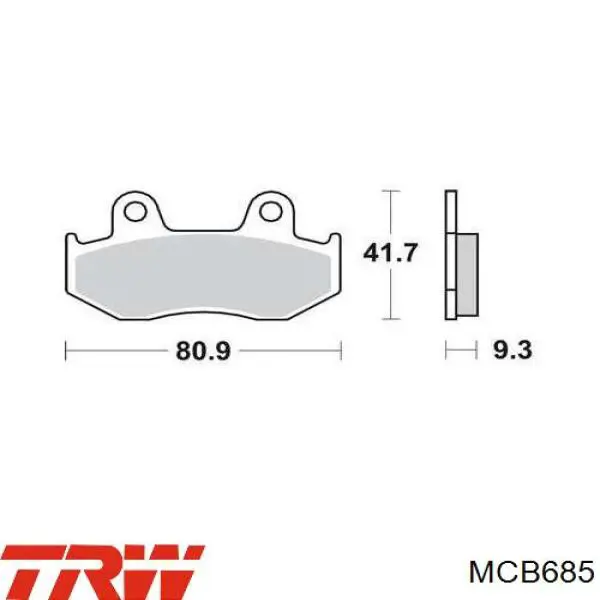 Купити MCB685 TRW Колодки гальмівні передні, дискові