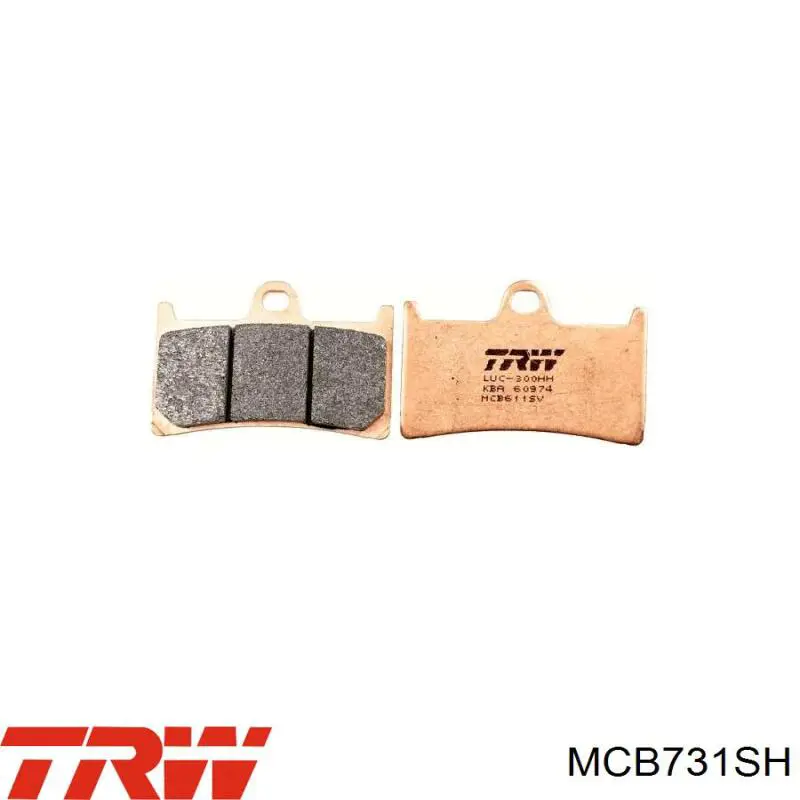 Задні гальмівні колодки TRW MCB731SH ціна, від 31.34 USD