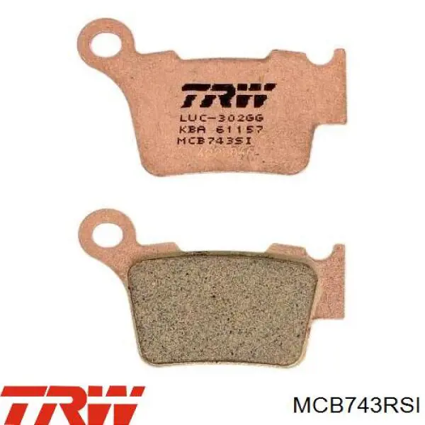 Задні гальмівні колодки TRW MCB743RSI ціна, від 29.25 USD