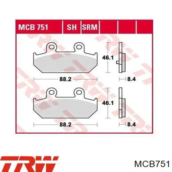  TRW MCB751 ціна, від 26.05 USD