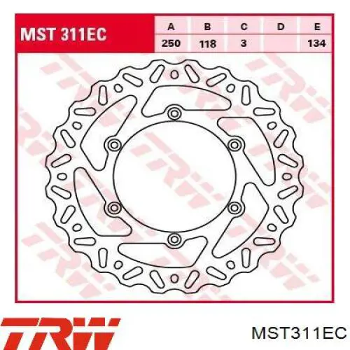 MST311EC TRW Гальмо дискове переднє