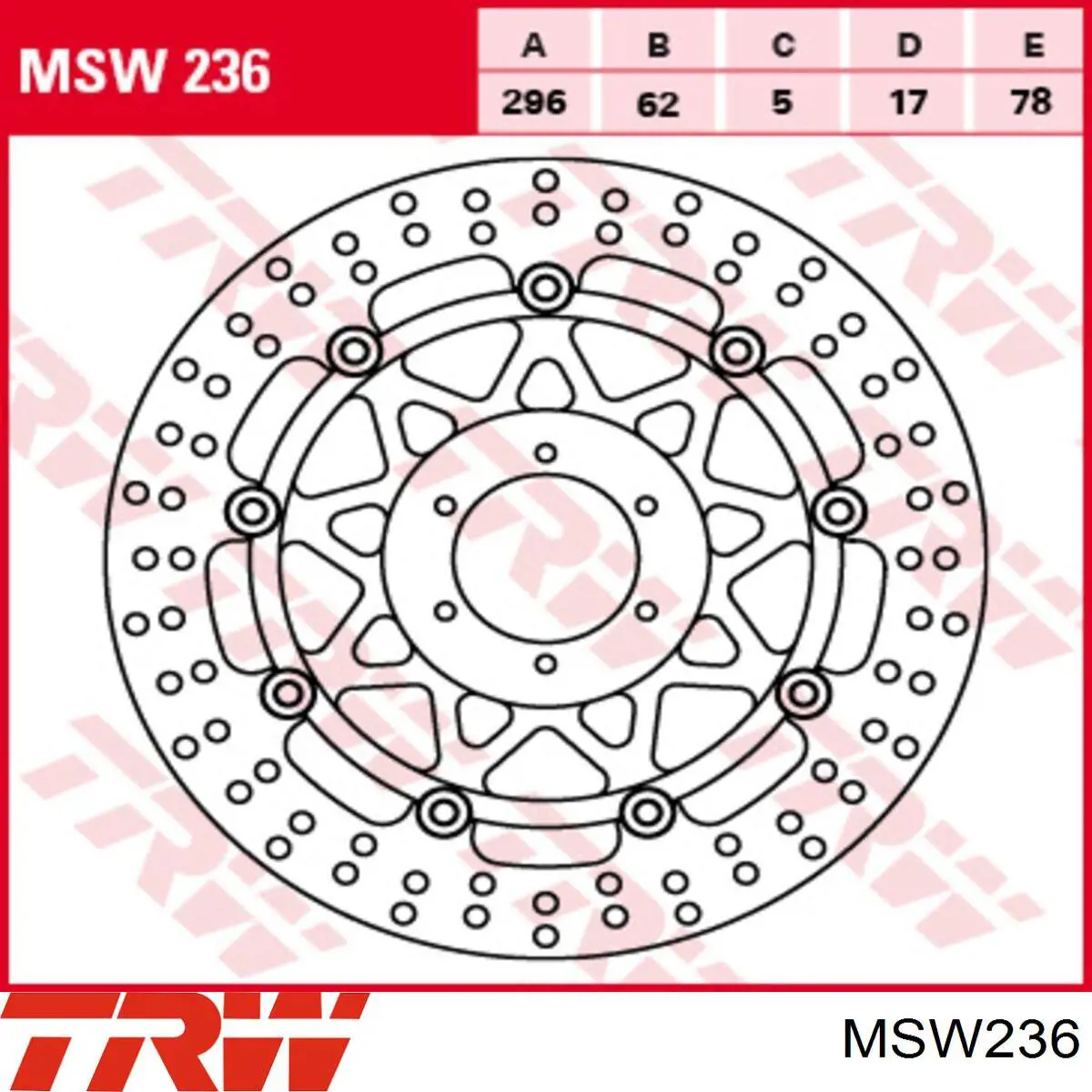 MSW236 TRW Гальмо дискове переднє