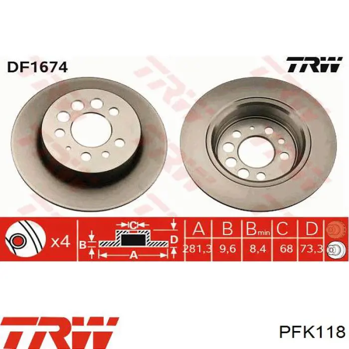 Пластина протискрипна кріплення гальмівної колодки, задня Quick Brake 1090932 ціна, від 1.06 USD