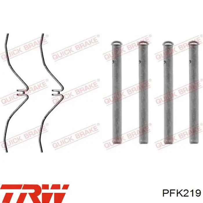 Ремкомплект гальмівних колодок TRW PFK219 ціна, від 3.94 USD