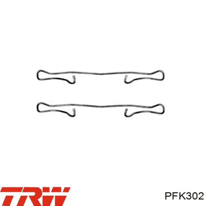 Комплект пружинок кріплення дискових колодок, передніх TRW PFK302 ціна, від 4.48 USD