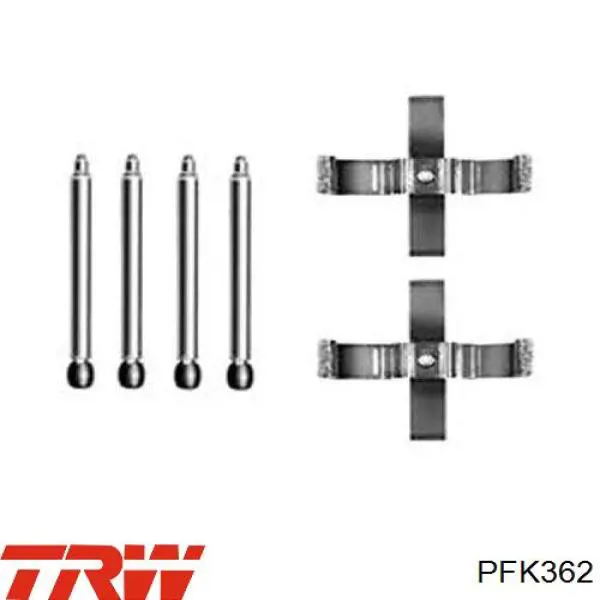 Ремкомплект гальмівних колодок TRW PFK362 ціна, від 5.22 USD