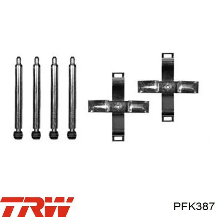 Купити PFK387 TRW Ремкомплект задніх гальм