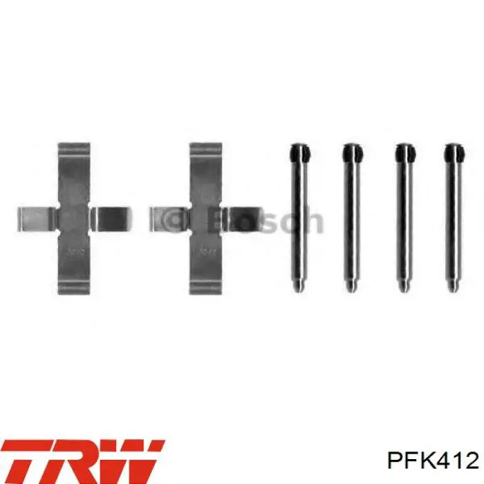 Ремкомплект гальмівних колодок TRW PFK412 ціна, від 6.24 USD