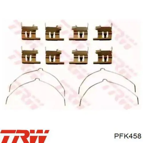 Купити PFK458 TRW Комплект пружинок кріплення дискових колодок, передніх
