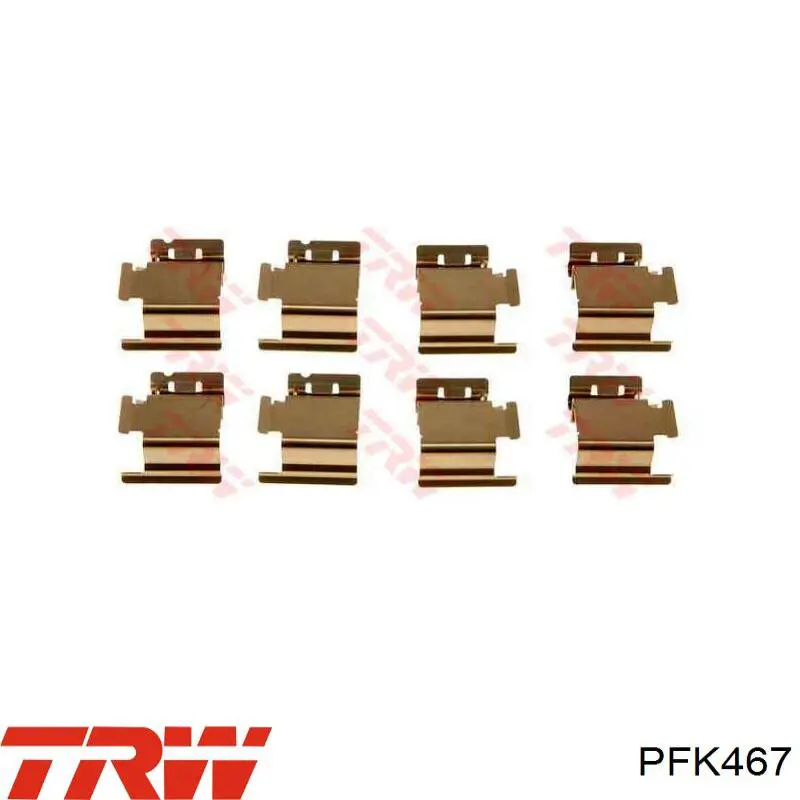 Купити PFK467 TRW Комплект пружинок кріплення дискових колодок, задніх