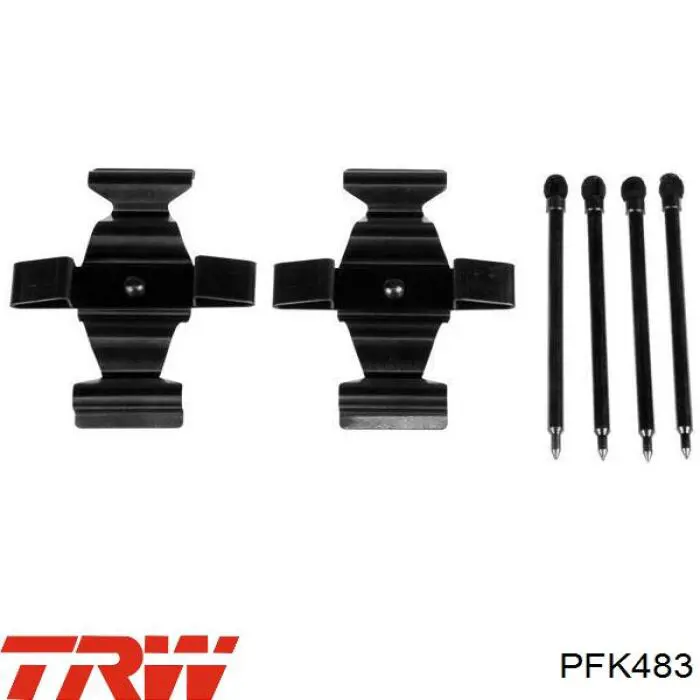 Ремкомплект гальмівних колодок TRW PFK483 ціна, від 10.24 USD