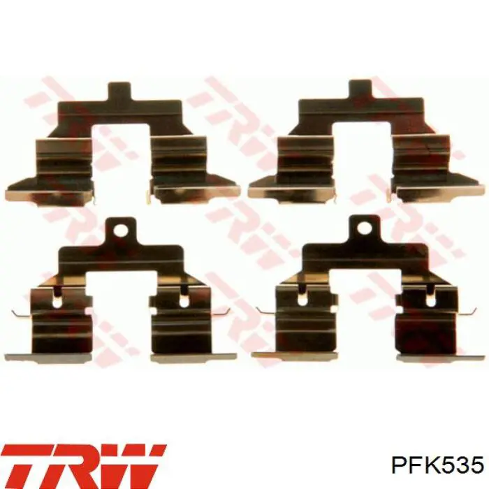 Ремкомплект гальмівних колодок TRW PFK535 ціна, від 5.97 USD