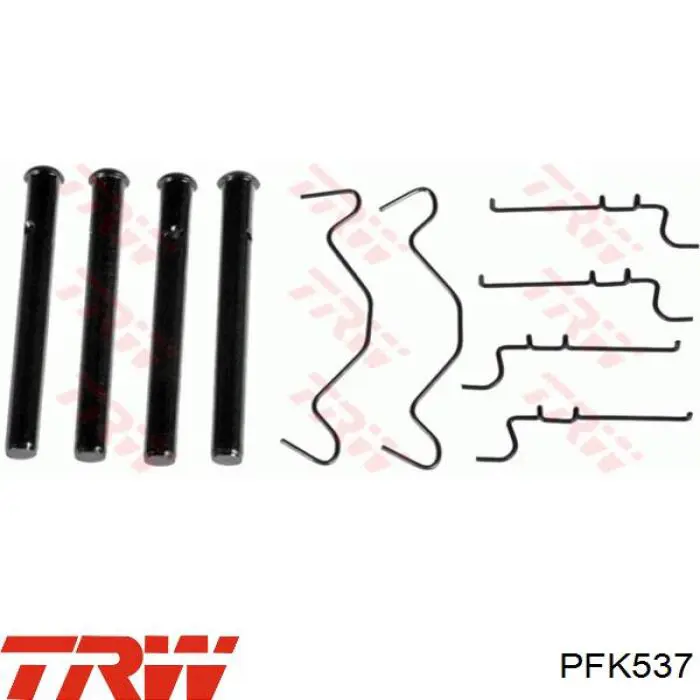 PFK537 TRW комплект пружинок кріплення дискових колодок, задніх