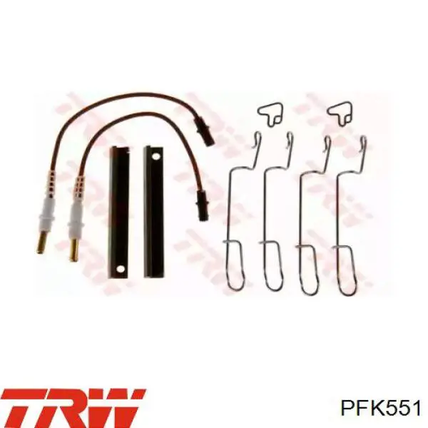 Купити PFK551 TRW Комплект пружинок кріплення дискових колодок, задніх