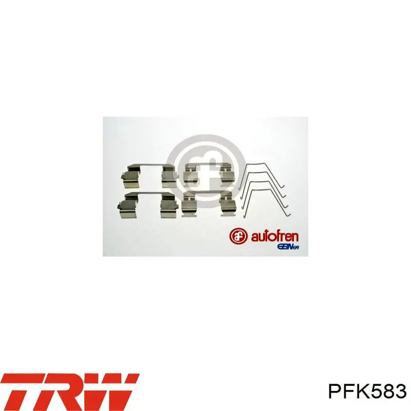 PFK583 TRW Пластина протівоскрипіння кріплення гальмівної колодки, передньої
