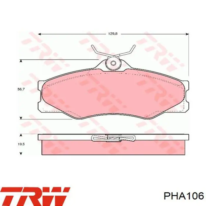 PHA106 TRW Шланг гальмівний задній